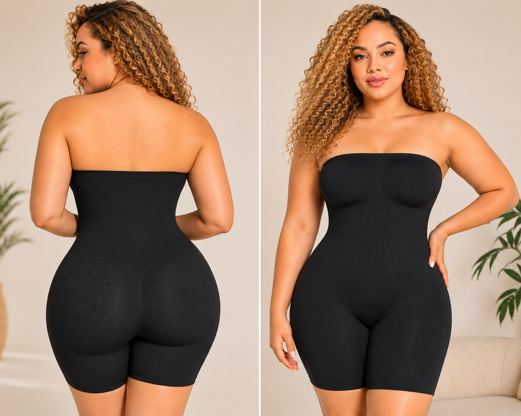 Strapless and Seamless Full Bodysuit Shapewear.
