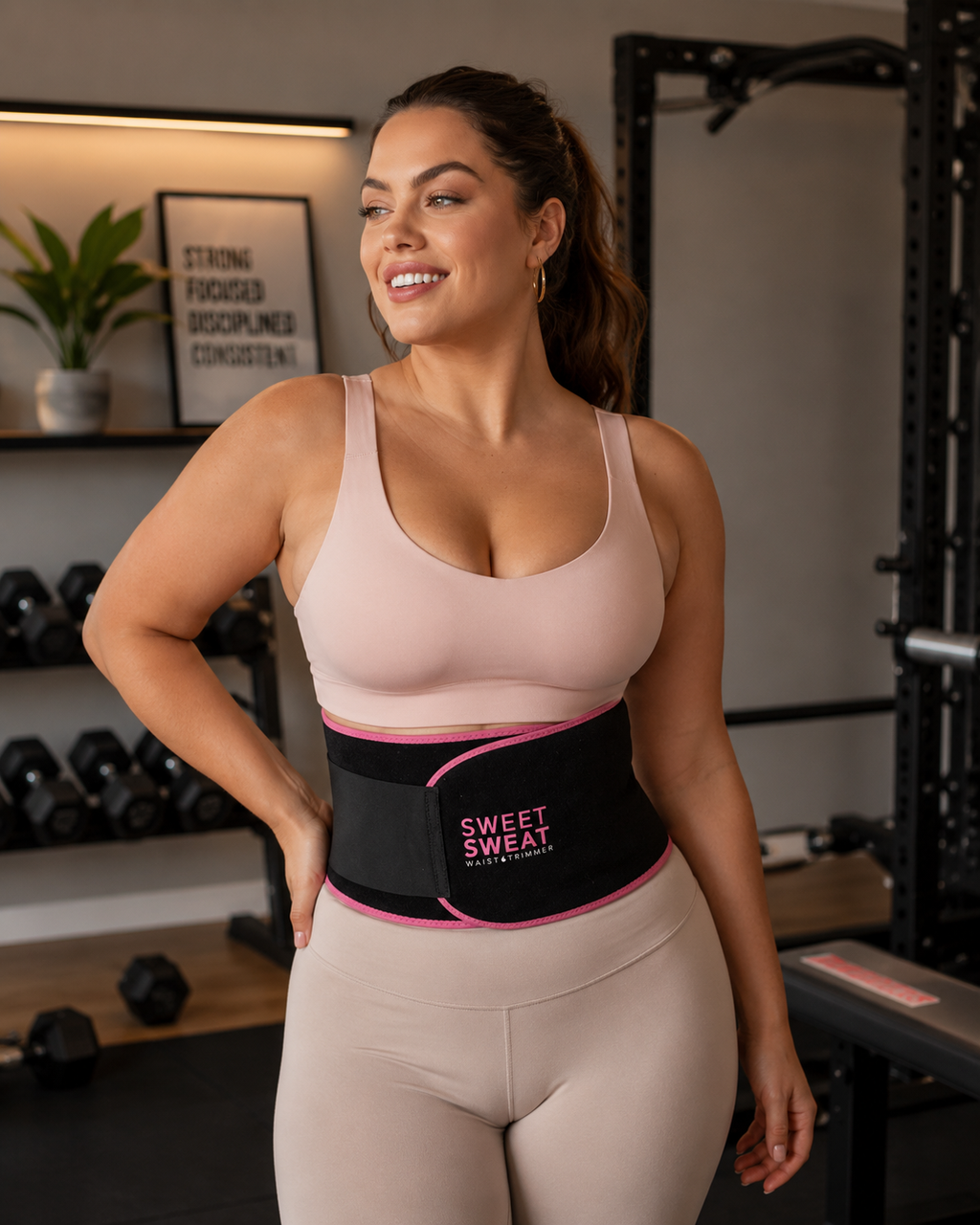 Waist Trimmer Sauna Neoprene Sweat Belt - Pink - Unisex S
