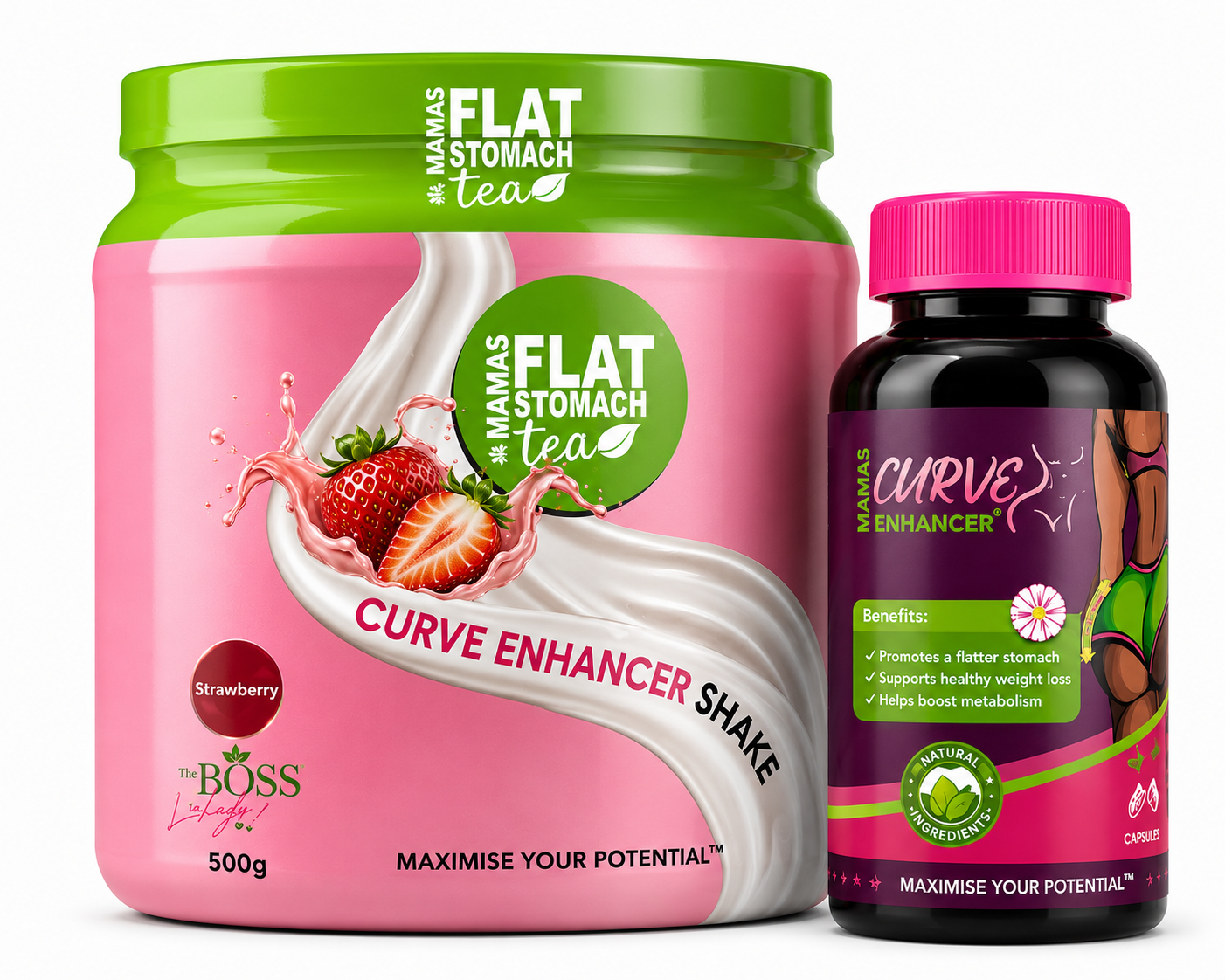 Combo Strawberry Shake & Curve Enhancer Capsules